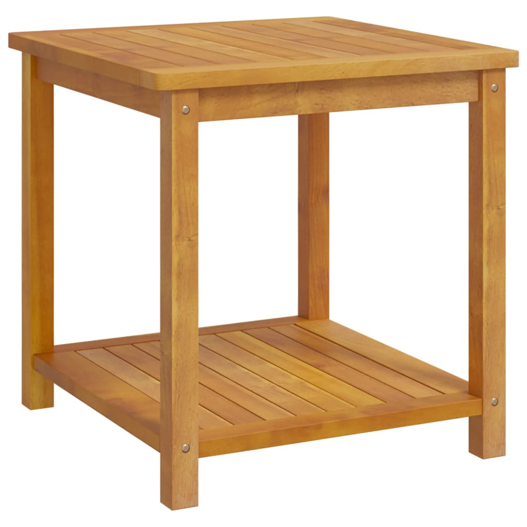 Mesa Auxiliar de Madera Maciza de Acacia Vidaxl 45x45x45 Cm