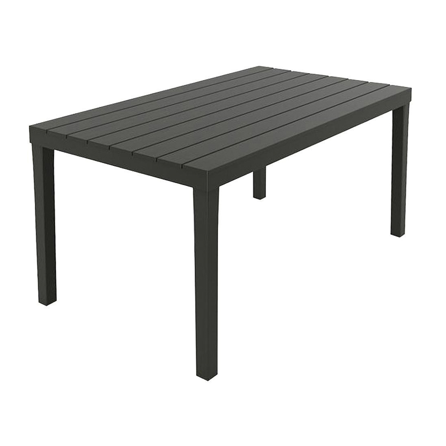 SANCO STORE - IPAE Mesa Resina Lamas Antracita Sumatra 138x78x72 (Alt) cm.