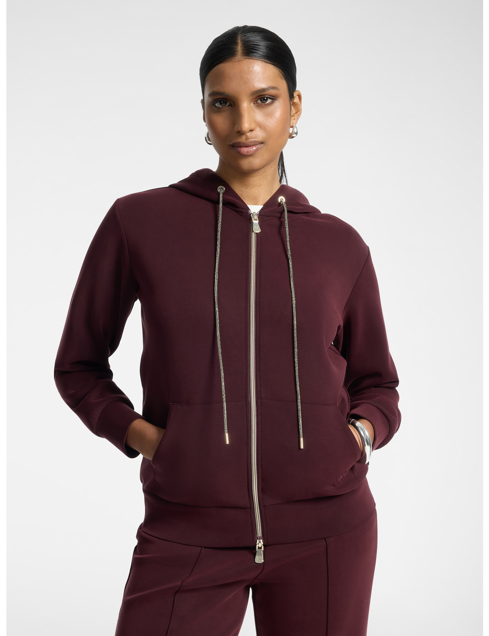 Elena Mirò - Sudadera con capucha mezcla modal