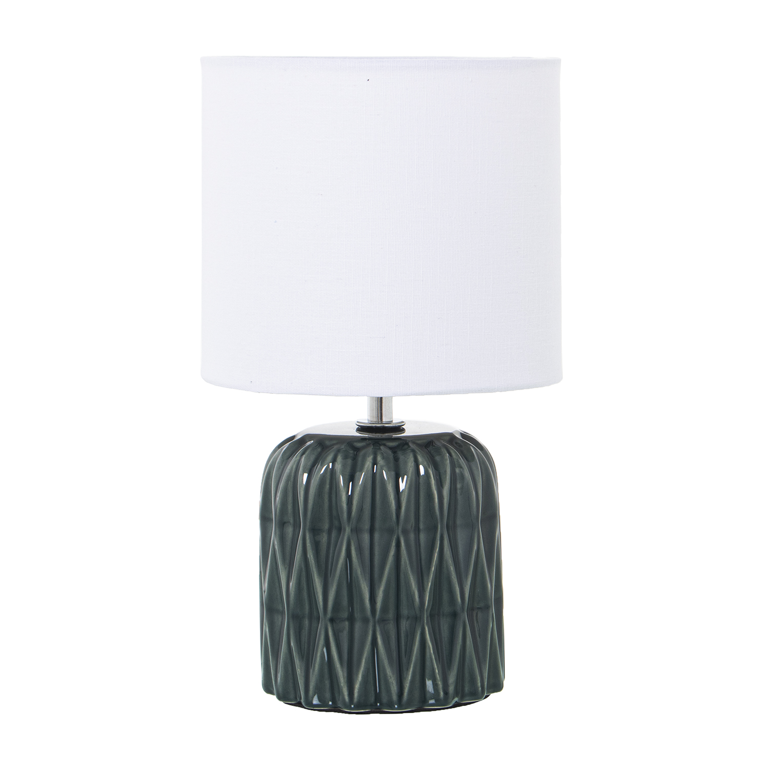Lampara sobremesa ceramica celeste, 1xe14, max.40w 17x30cm, base: 11x14, 5cm