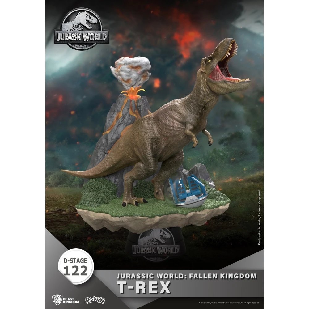 Beast Kingdom - Figura coleccionable DS-122 de Jurassic World: Tyrannosaurus Rex de 20 cm, alta fidelidad y poses versátiles para fanáticos y coleccionistas