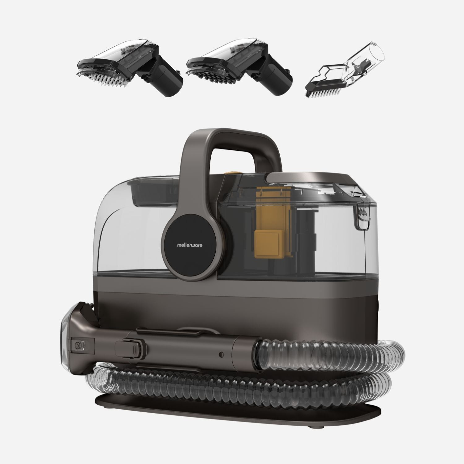 Mellerware - Aspirador de Tapicerías y Alfombas, Potencia 600W, Doble Depósito de Agua, Diseño Compacto, Limpieza Profunda