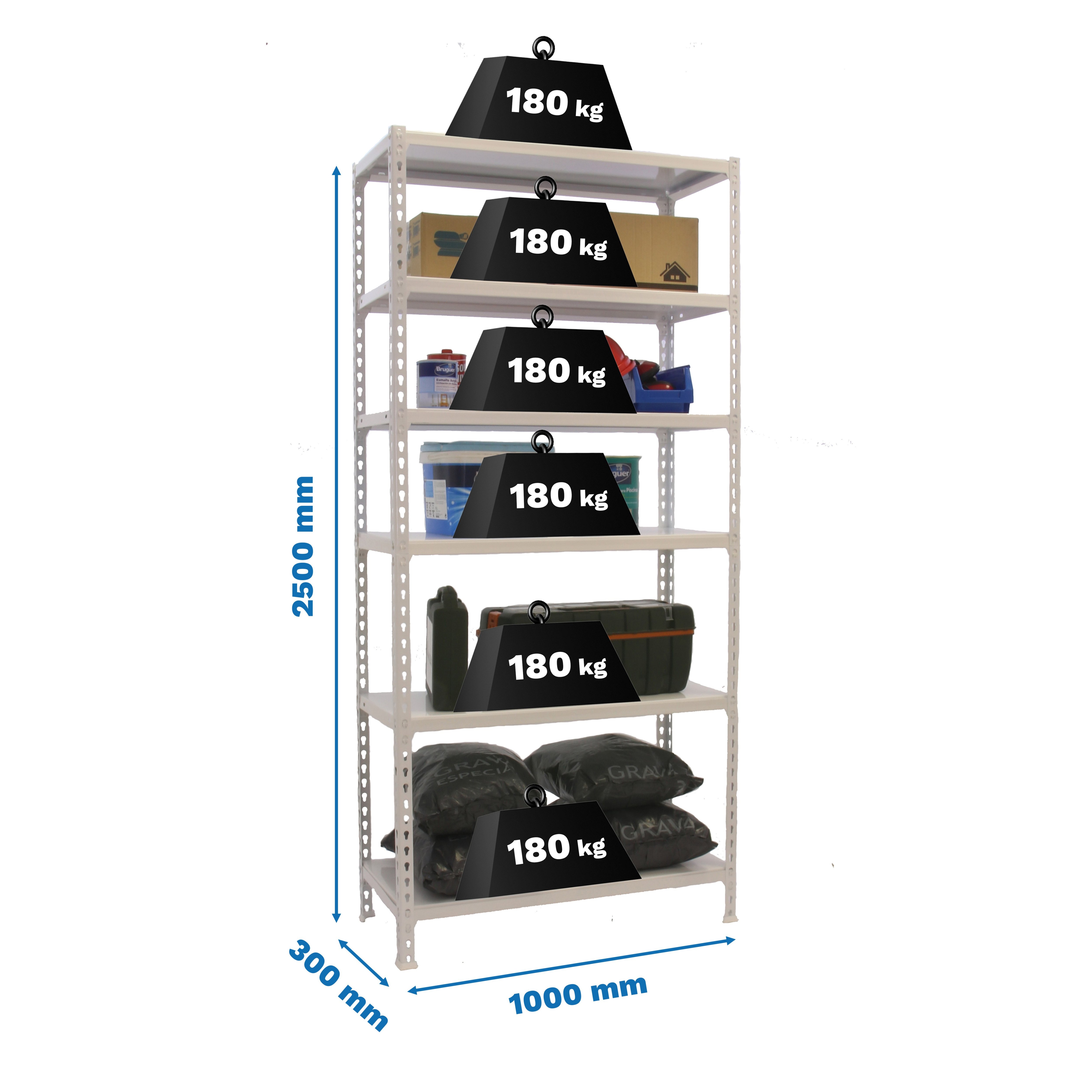 Estantería SIMONRACK Simonclick plus 6/300 blanco/blanco