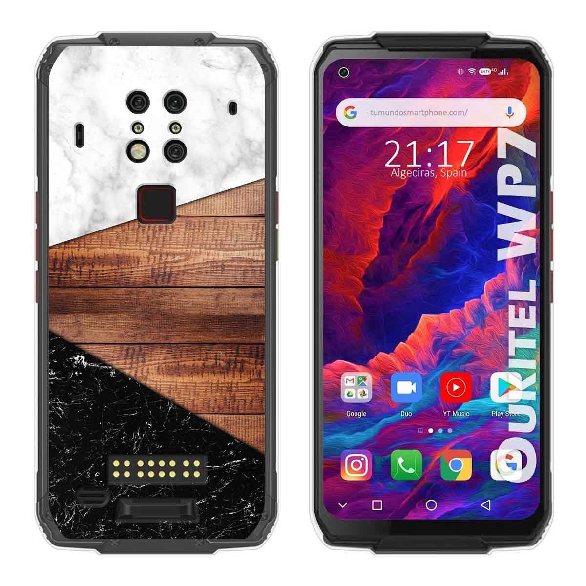Tumundosmartphone Funda Gel Tpu para Oukitel Wp7 diseño Mármol 11 Dibujos