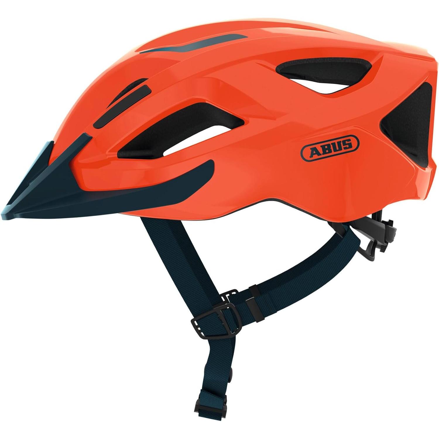 ABUS Aduro 2.1 Casco de Bicicleta Montaña Y Urbana con diseño Deportivo para la Ciudad - Para Hombre y Mujer Naranja