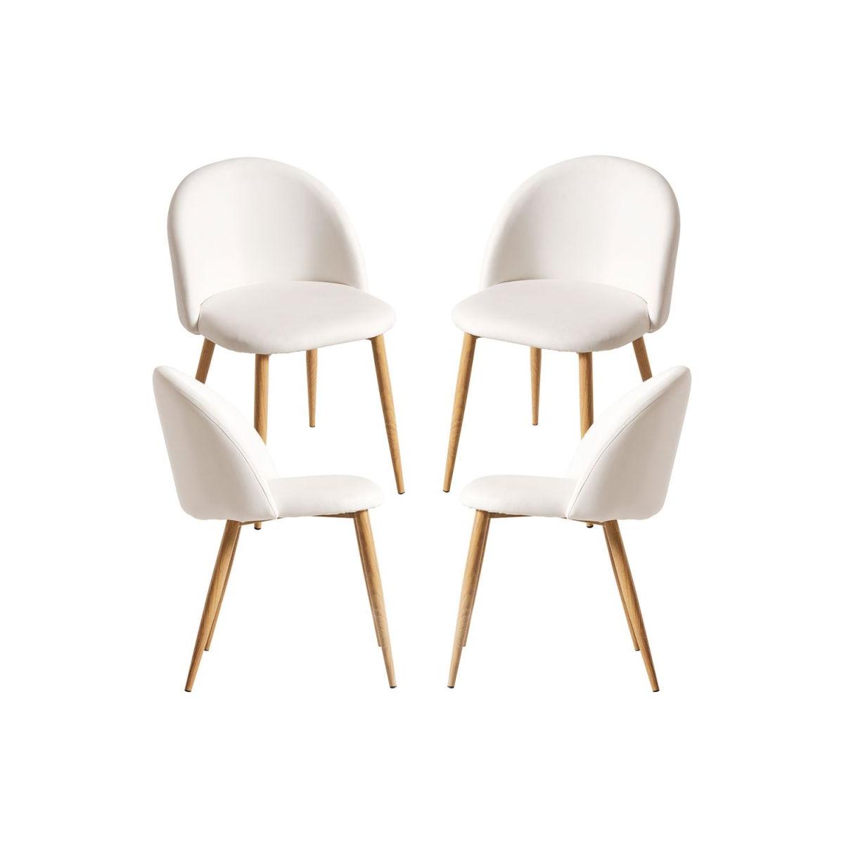 Regalos Miguel - Packs Sillas Comedor - Pack 4 Sillas Vint Polipiel - Blanco