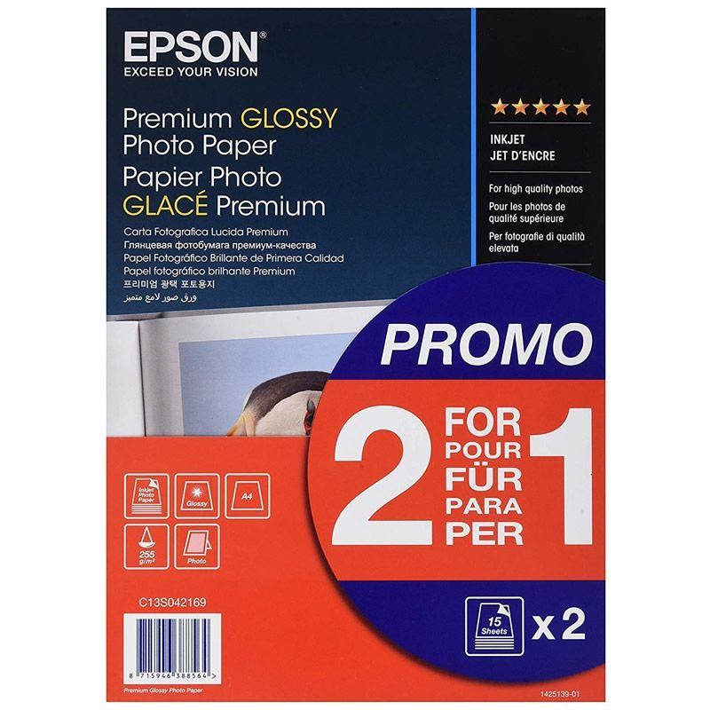 Papel Fotográfico Epson C13S042169/ DIN A4/ 255g/ 30 Hojas/ Brillante