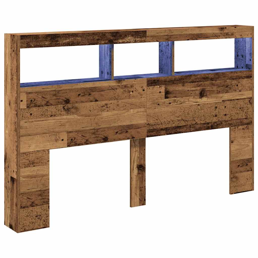 vidaXL Cabecero de cama con luz LED 160 x 17 x 102 cm