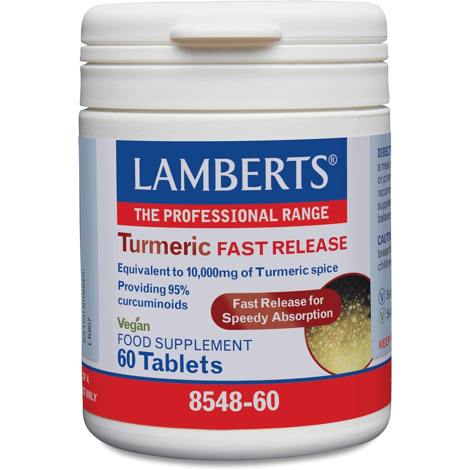 Lamberts Cúrcuma de Liberación Rápida - 60 Tabletas