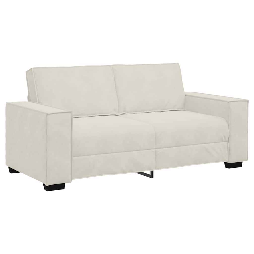 vidaXL Sofá de 2 plazas terciopelo color crema 180x78x84 cm