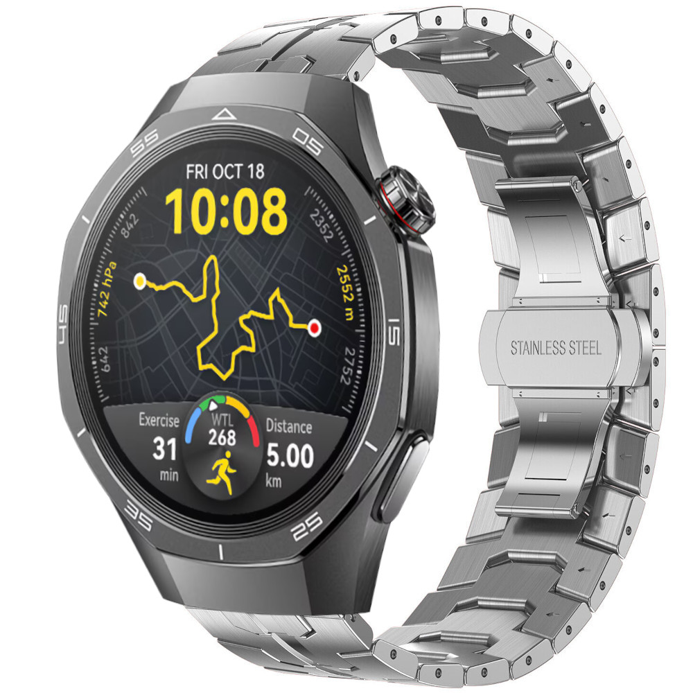 Correa de Acero para Huawei Watch GT 5 - 46mm / GT 5 - 46mm / GT 4 - 46mm / Amazfit GTR 4 / Bip 5 / Garmin Vivoactive 4, Modelo Acero Transformer Ancho 22mm