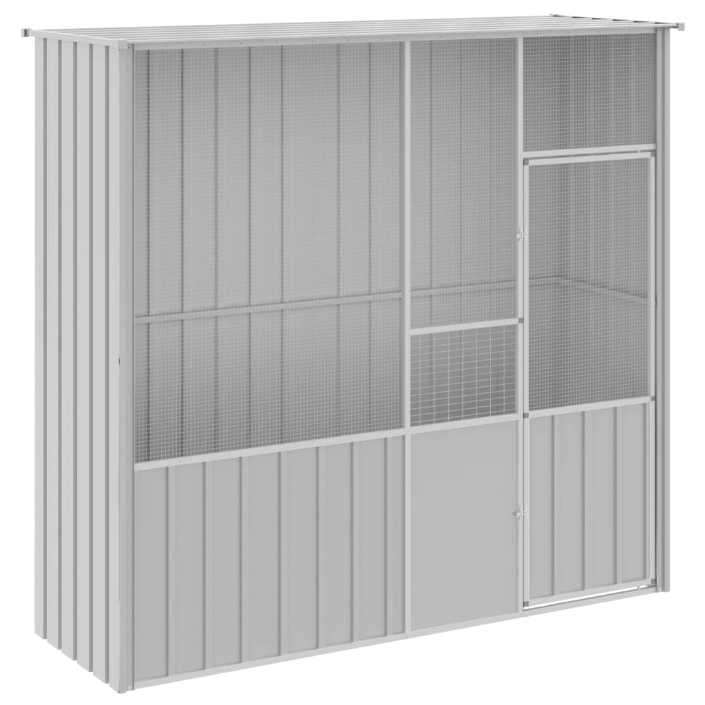 vidaXL Jaula de Pájaros Pajarera Casa de Aves de Exterior Acero Galvanizado Color Gris,  Antracita, y mas