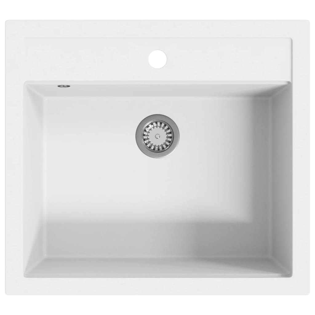 vidaXL Fregadero de Cocina de Granito con Seno Lavabo Cocina Fontanería Color Beige,  Blanco,  Gris y mas