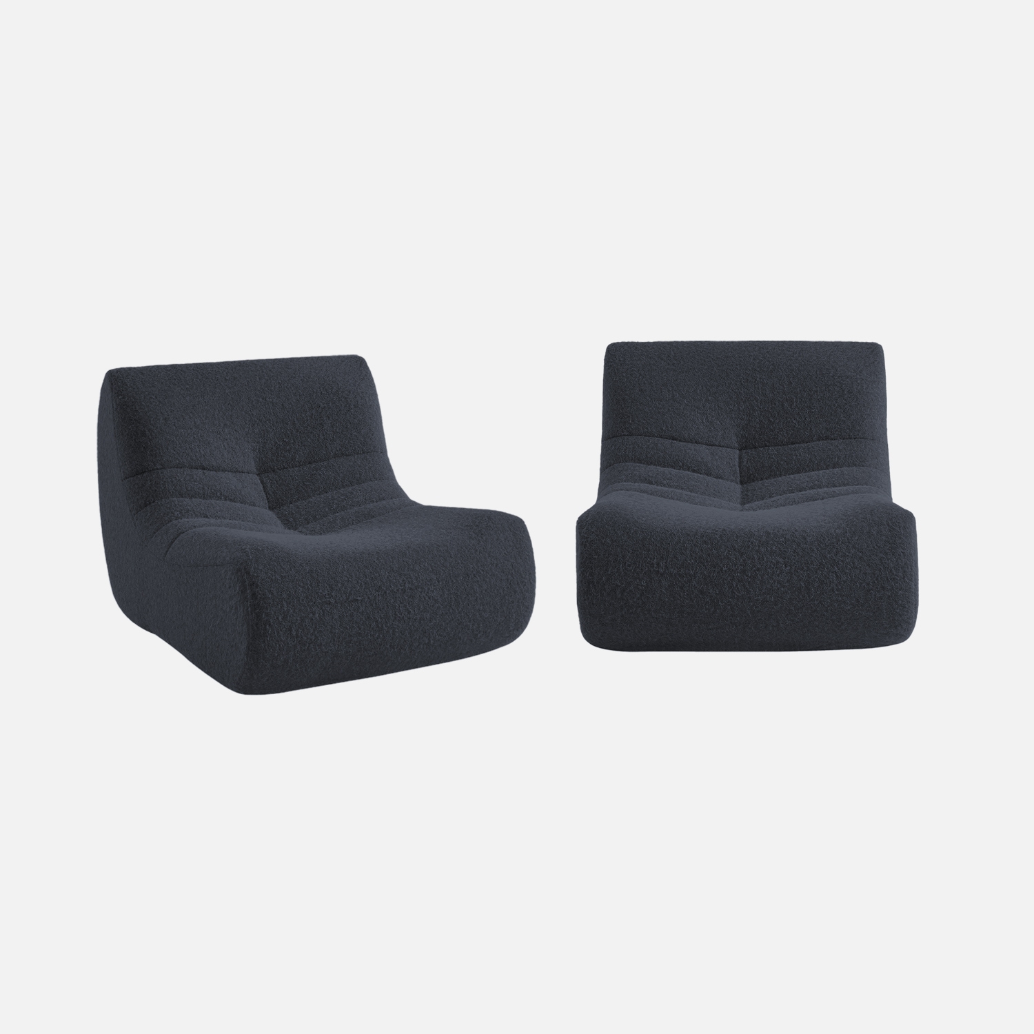 sweeek - Sofá modular en tejido efecto alpaca, 2 plazas , Sokol alpaca , 91x105x72