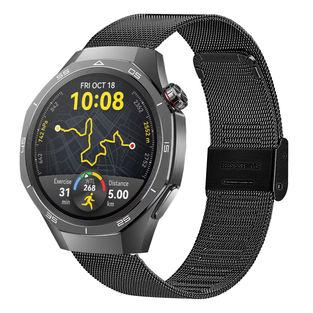 Correa Milanesa para Huawei Watch GT 5 - 46mm / GT 5 - 46mm / GT 4 - 46mm / Amazfit GTR 4 / Bip 5 / Garmin Vivoactive 4, Pulsera Estilo Italiano Ancho 22mm