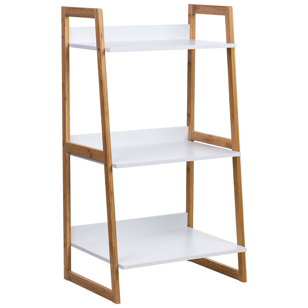 Wonderlust Deco - Estantería de madera 3 baldas blanca 50x36x90h cm Blanco 50x36x90h cm