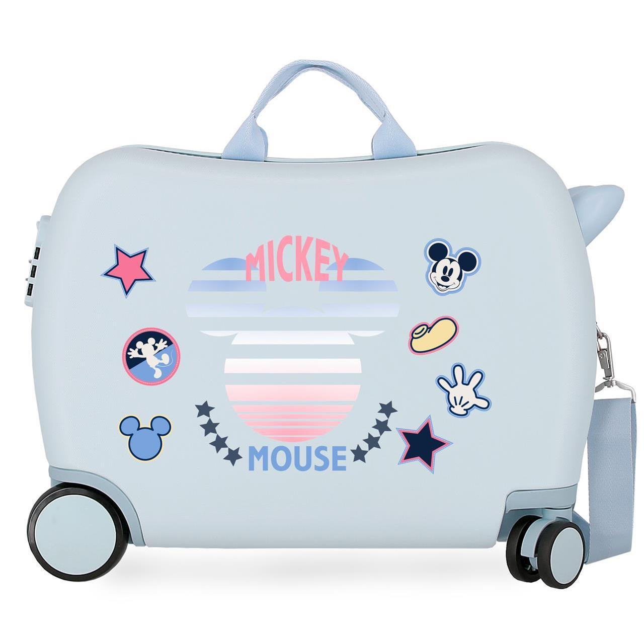 Maleta Infantil Disney Mickey denim azul claro 38x50x20cm