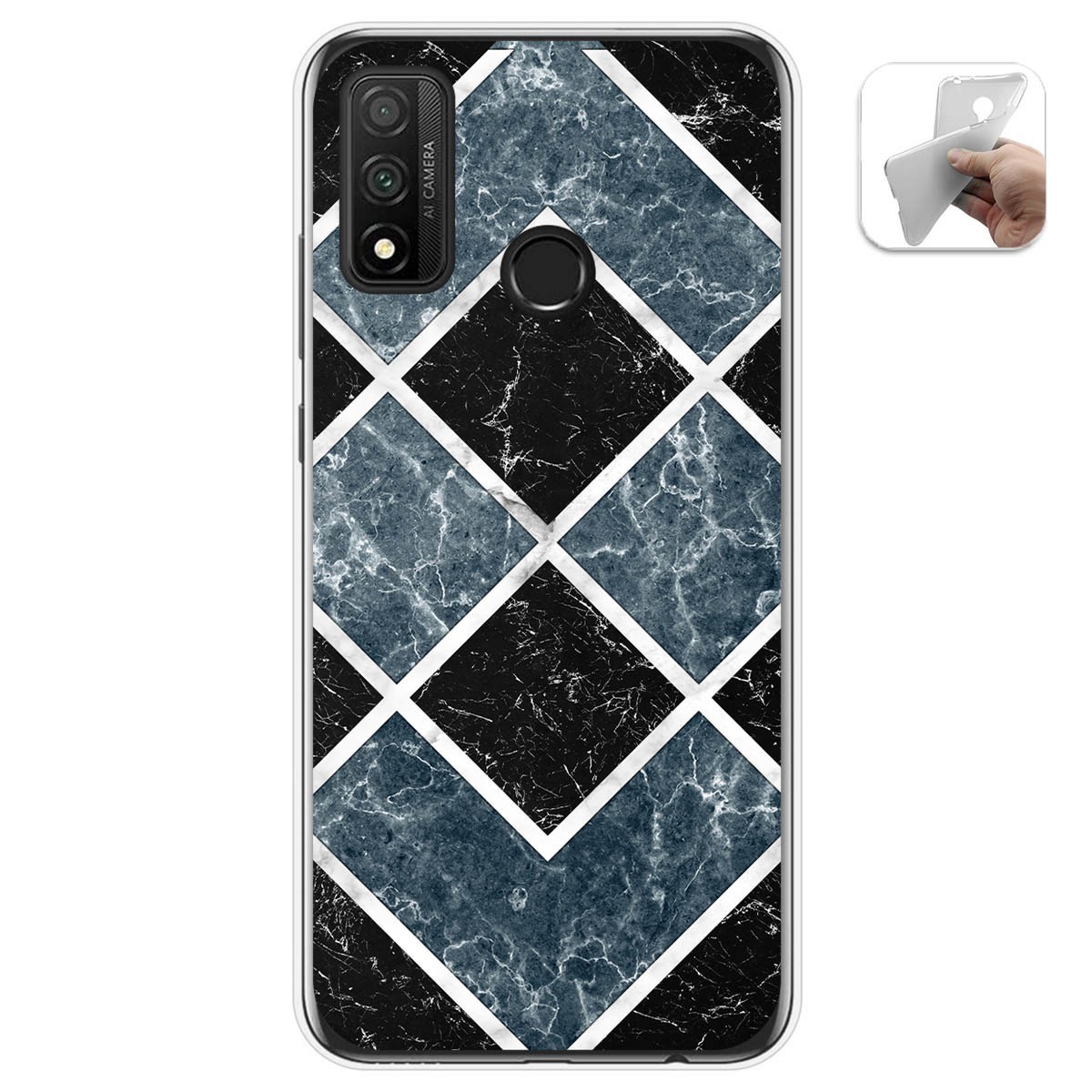 Tumundosmartphone Funda Gel Tpu para Huawei P Smart 2020 diseño Mármol 06 Dibujos