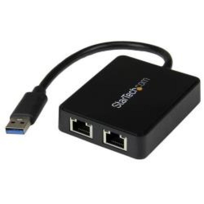 Adaptador 2 puertos red usb