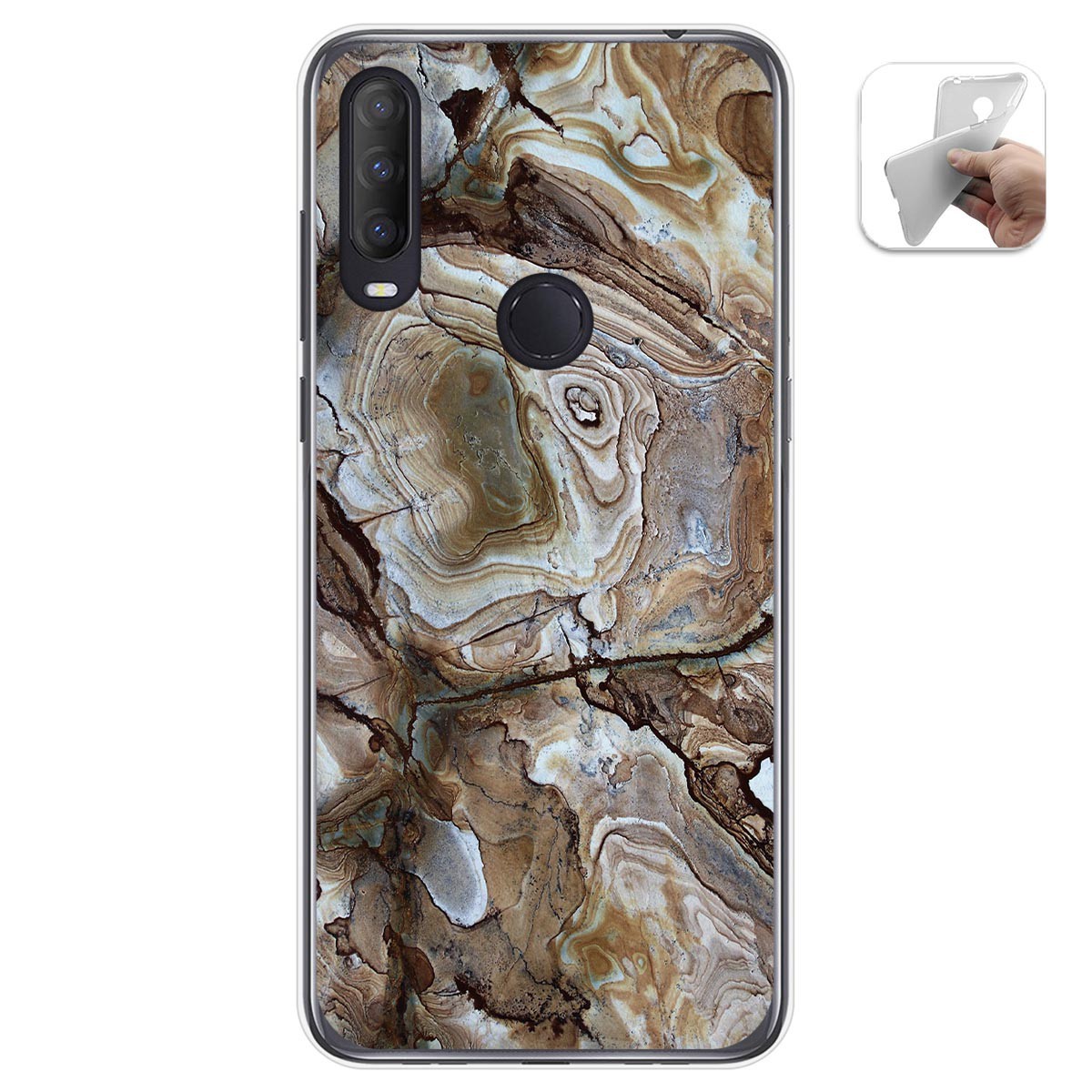 Tumundosmartphone Funda Gel Tpu para Alcatel 1S 2020 / 3L 2020 diseño Mármol 14 Dibujos
