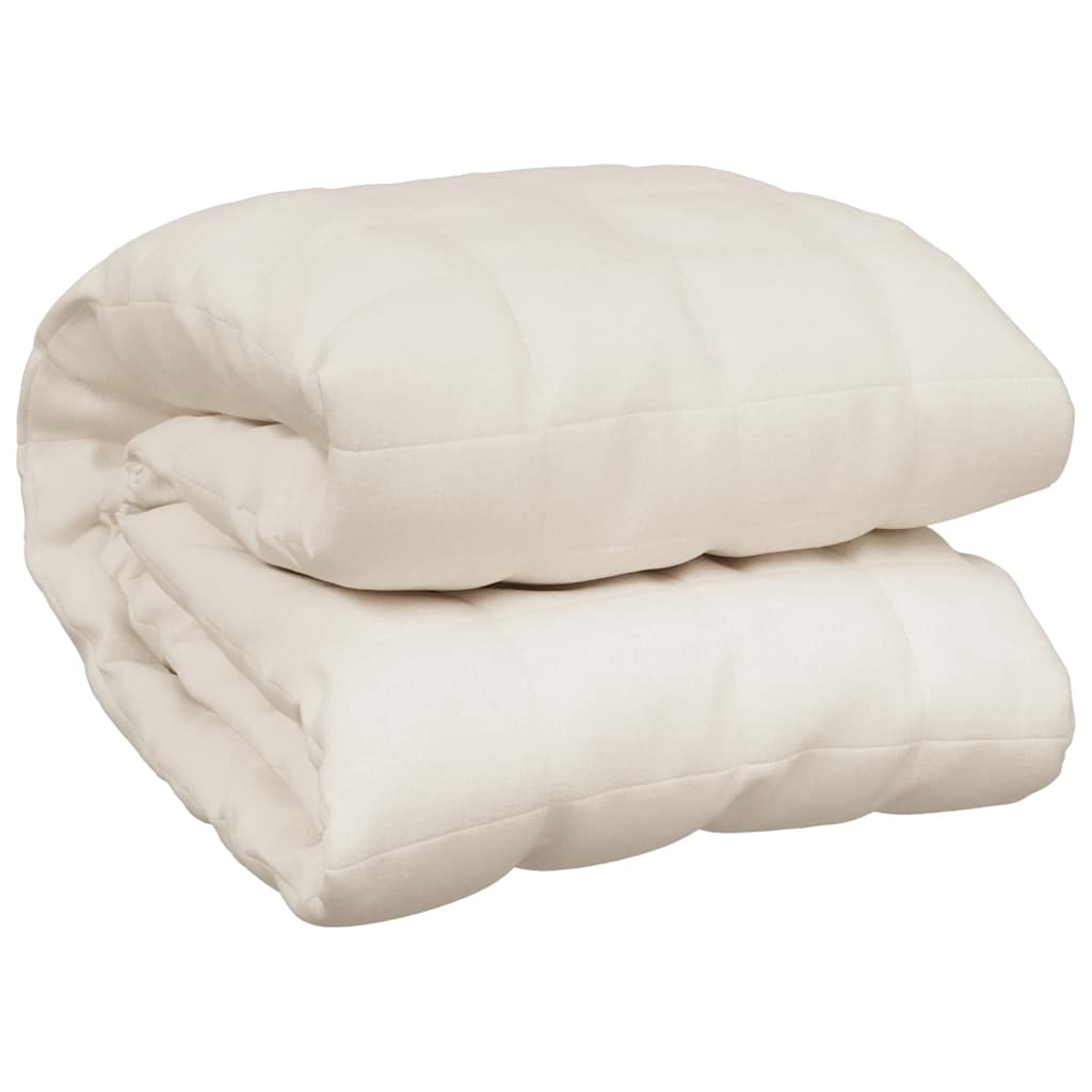 vidaXL Manta con peso tela color crema claro 220x235 cm 15 kg