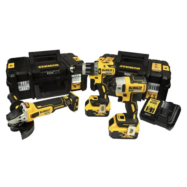 DeWALT DCK384P2T-QW - Paquete combinado de baterías (3 piezas), 18 V, negro/amarillo