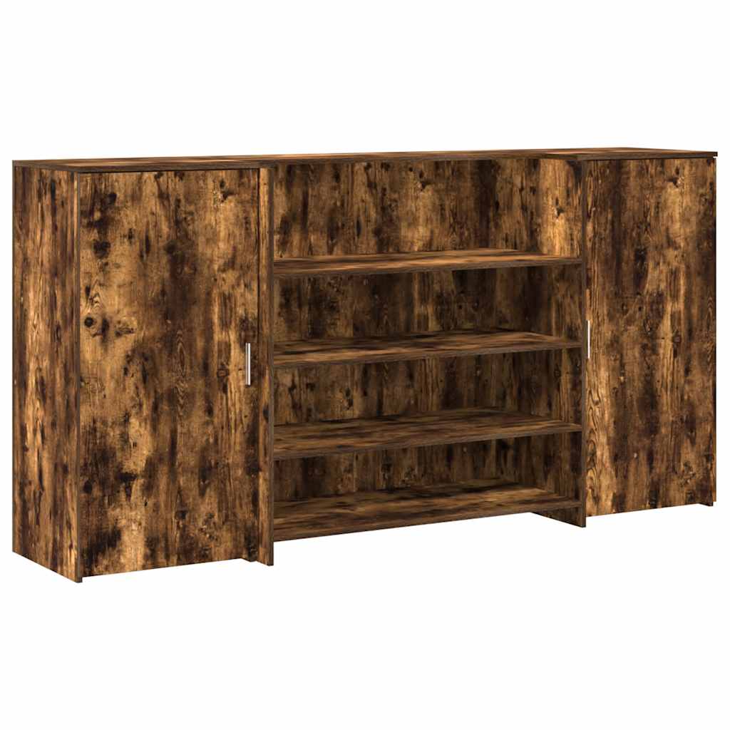 vidaXL Mostrador de recepción roble ahumado 200x50x103,5 cm