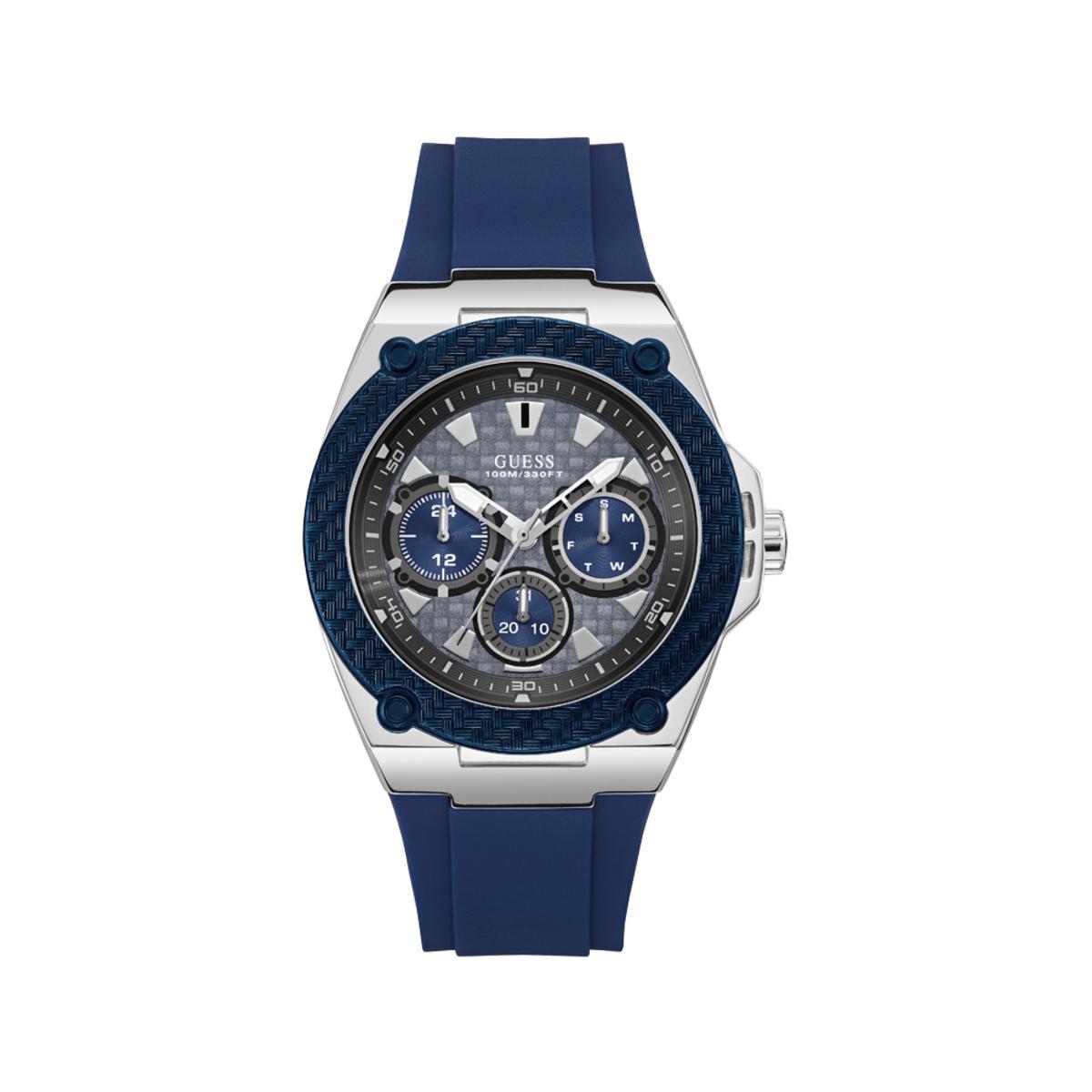 Reloj Deportivo Guess Hombre de 45mm con Correa de Silicona y Resistente Al Agua