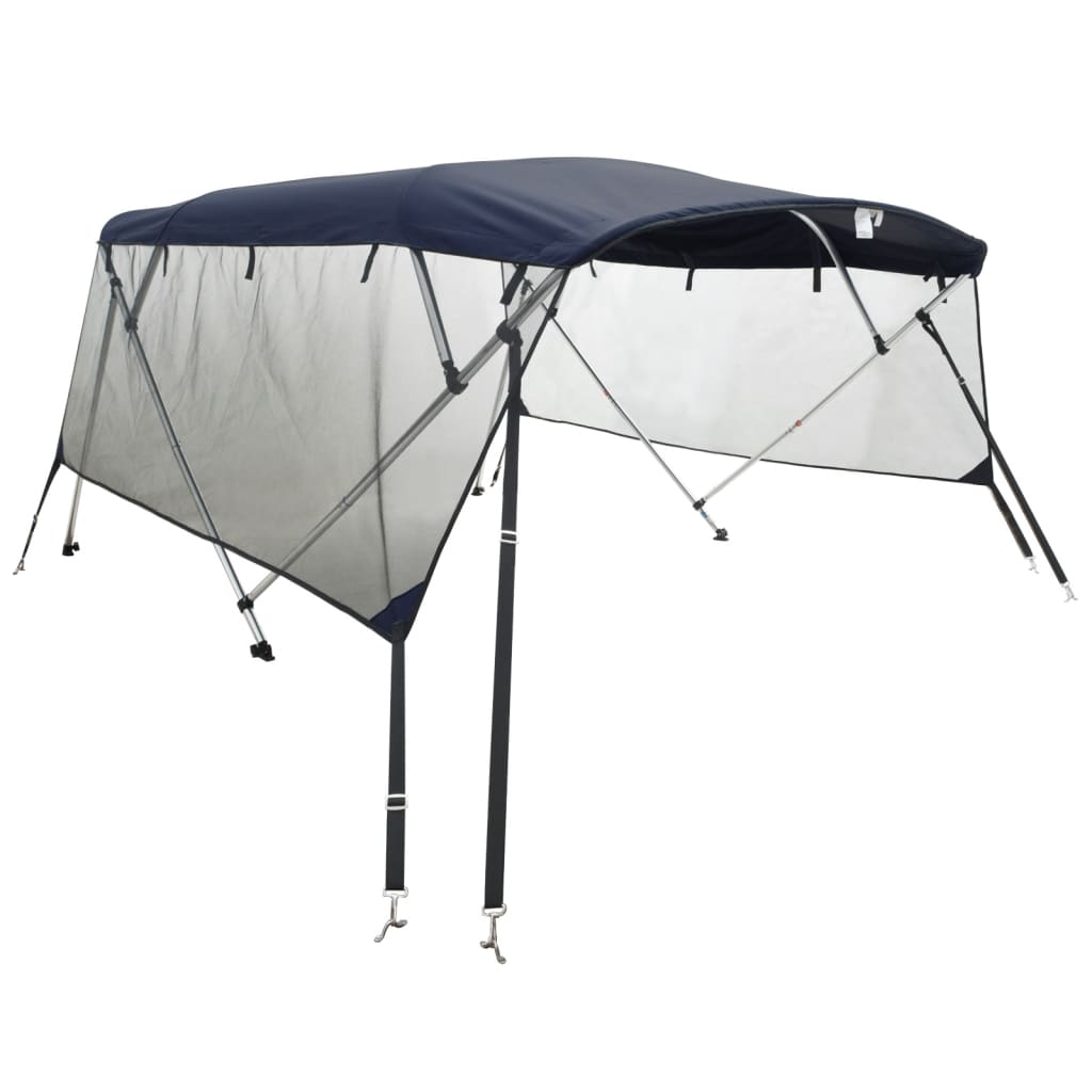 vidaXL Toldo bimini 4 arcos con paredes laterales de malla Color Blanco,  anthracite grey,  Azul y mas