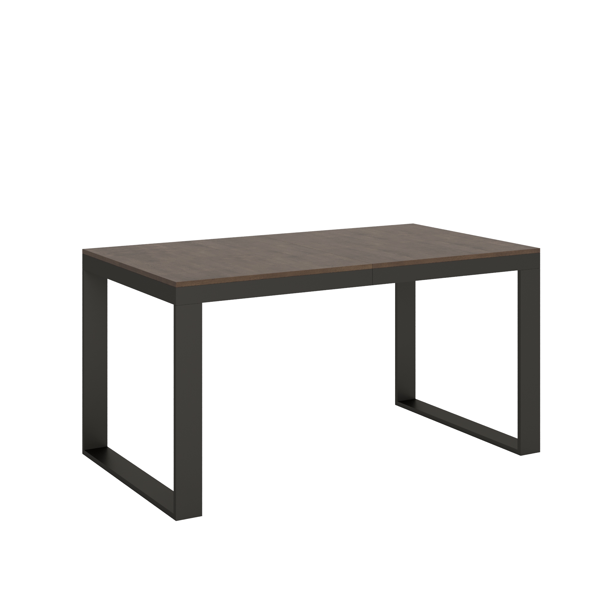 Mesa extensible 90x160/420 cm Tecno Evolution Estructura Nogal Antracita - Itamoby