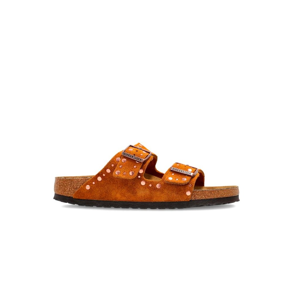 Sandalias Planas Mujer Birkenstock Arizona Rivet Cuero