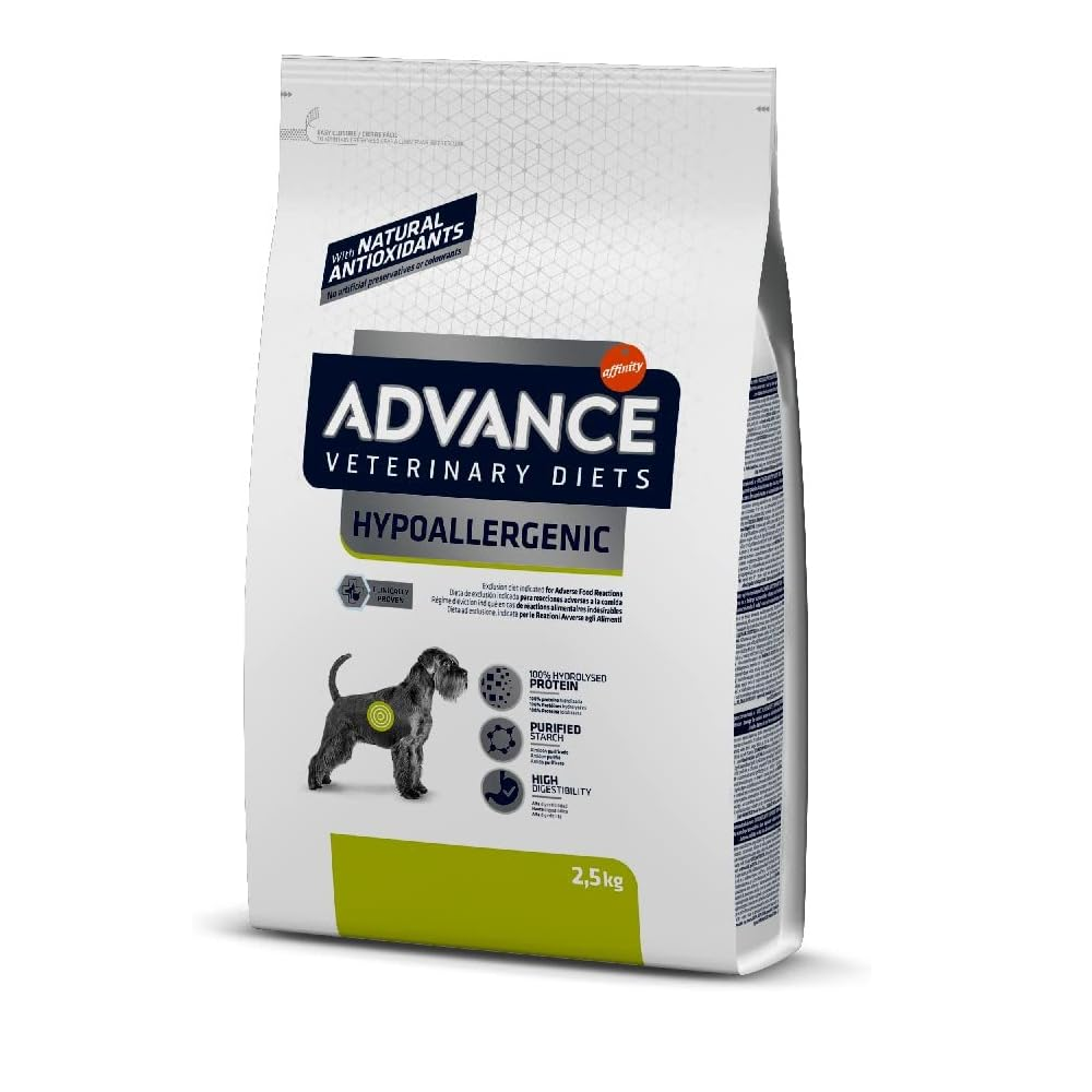 Advance Hypoallergenic Dog 2.5 Kg .Alimento Seco para Perros Hipoalergénico Completo y Equilibrado con Proteína Hidrolizada y Fuente Única de Hidratos de Carbono Puros