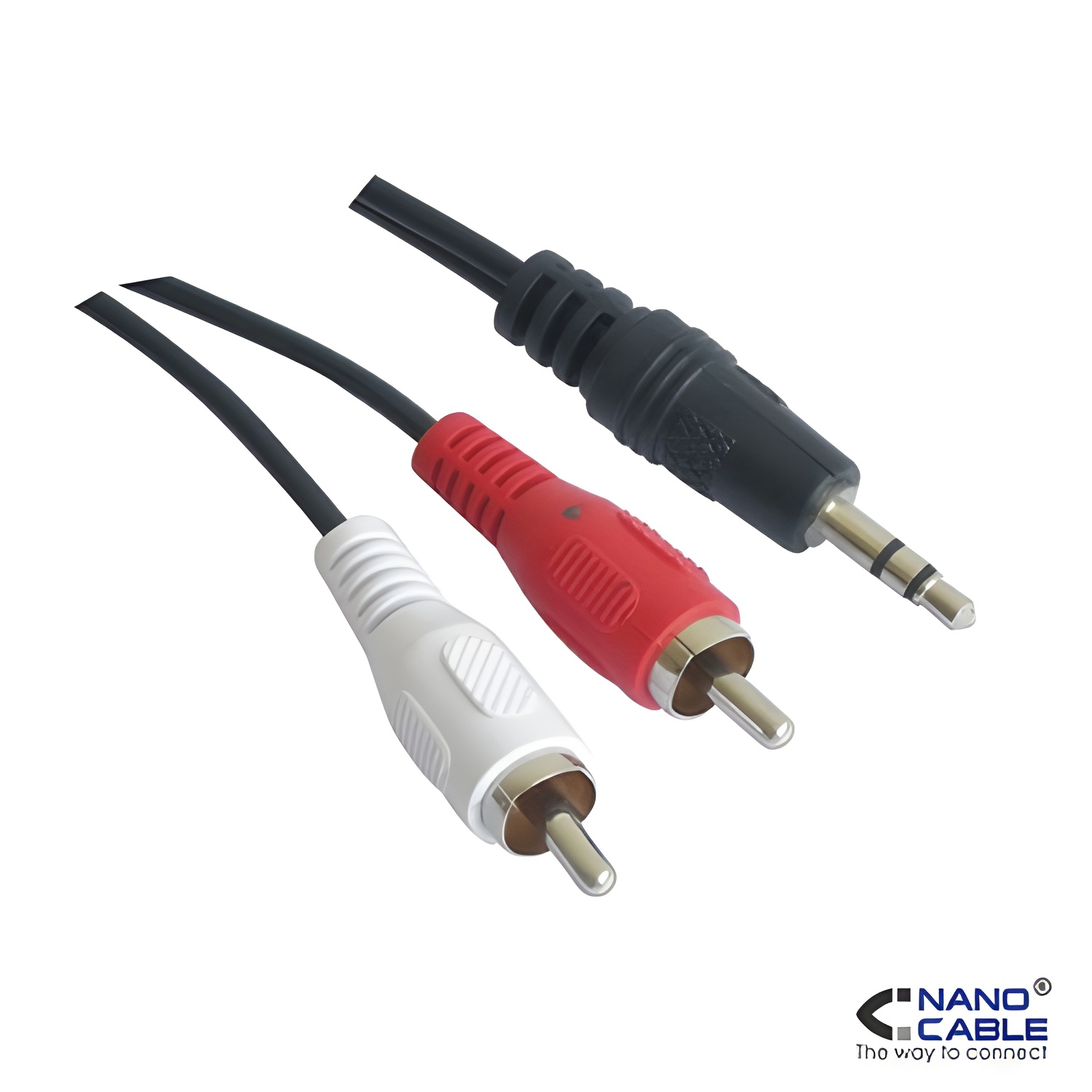 Nanocable - cable adaptador audio estereo 1.5m - minijack a rca - conexión 3.5/m a 2xrca/m