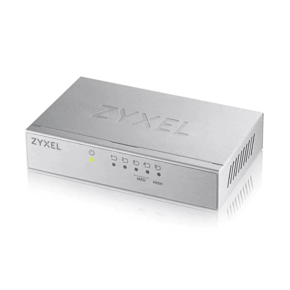 Zyxel - Switch Gigabit GS-105BV5-EU0101F con 5 puertos RJ-45, QoS por puerto y arquitectura sin bloqueo de 10 Gbps para redes domésticas y pequeñas oficinas