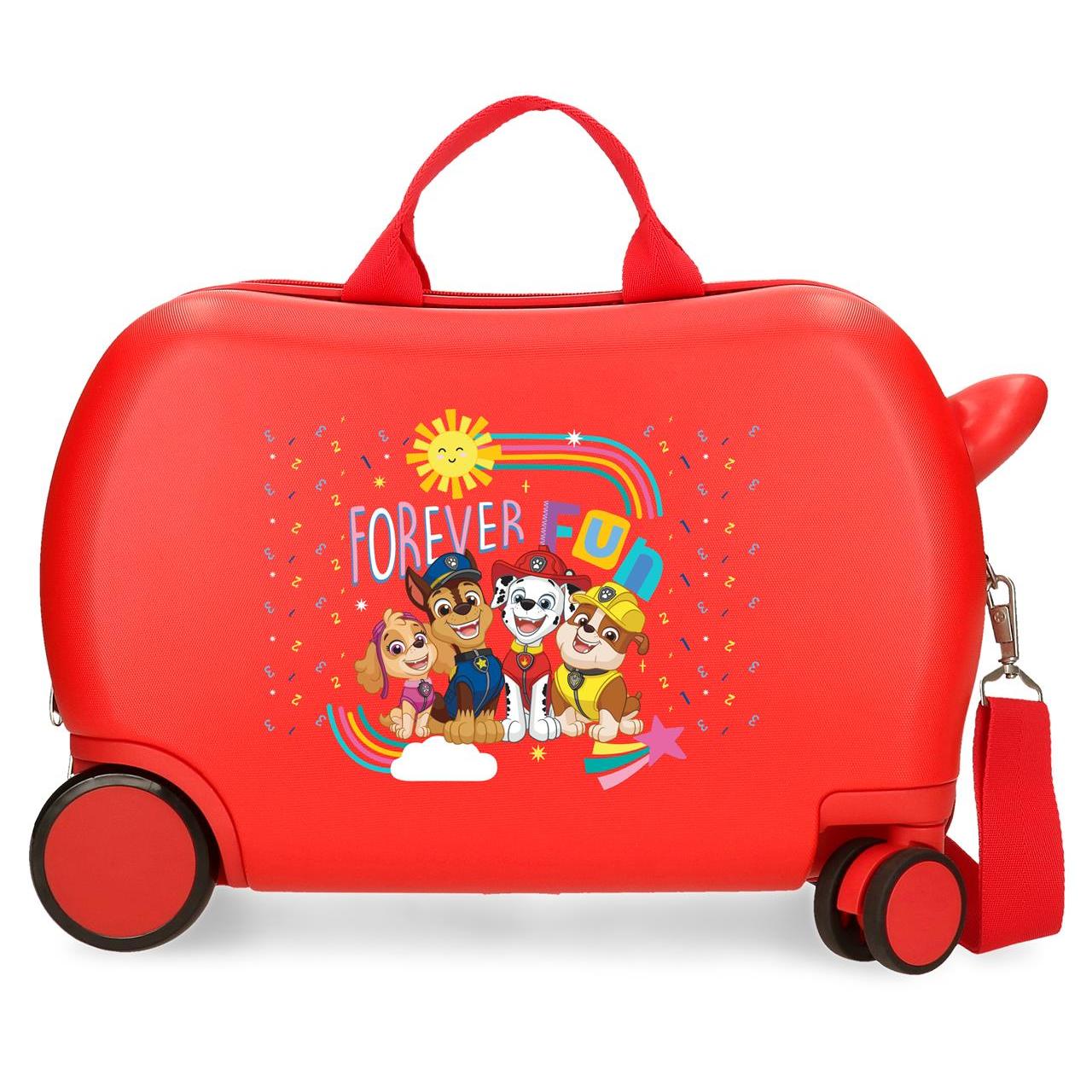 Patrulla Canina Maleta Correpasillos ABS Rígida Forever Fun Rojo