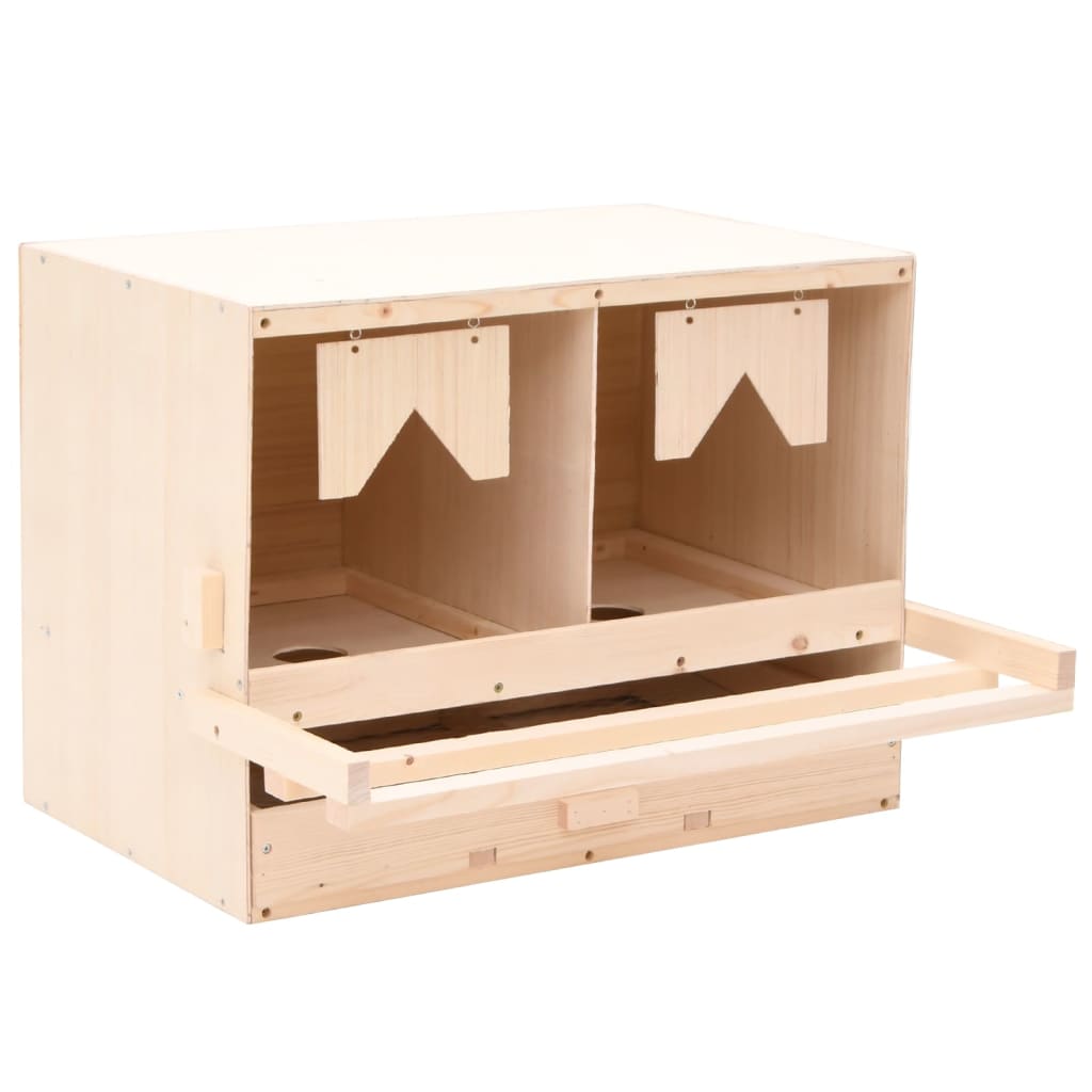 vidaXL Ponedero Gallinas Aves Cesta Extraíble Huevos Plegable Madera Dimensiones 72x33x38cm (3 compartimentos),  63x40x45cm (2 compartimentos),  63x40x65cm (2 compartimentos) y mas