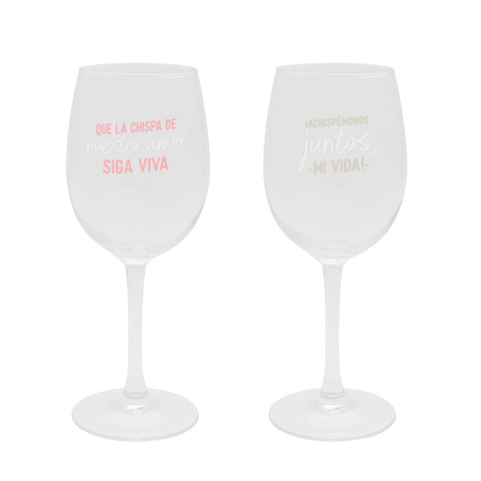 MR COPAS DE VINO PARA BRINDAR (Y LO QUE SURJA) MR WONDERFUL 16x8x20 Cms.