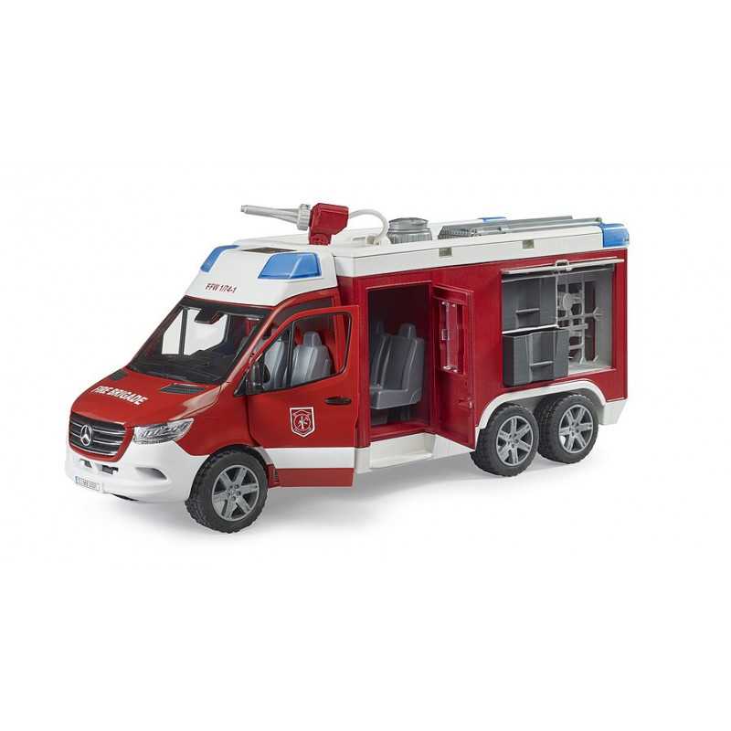 Bruder - Camión de Bomberos Mercedes-Benz Sprinter con Módulo de Luces y Sonido - Innovador y Eficiente