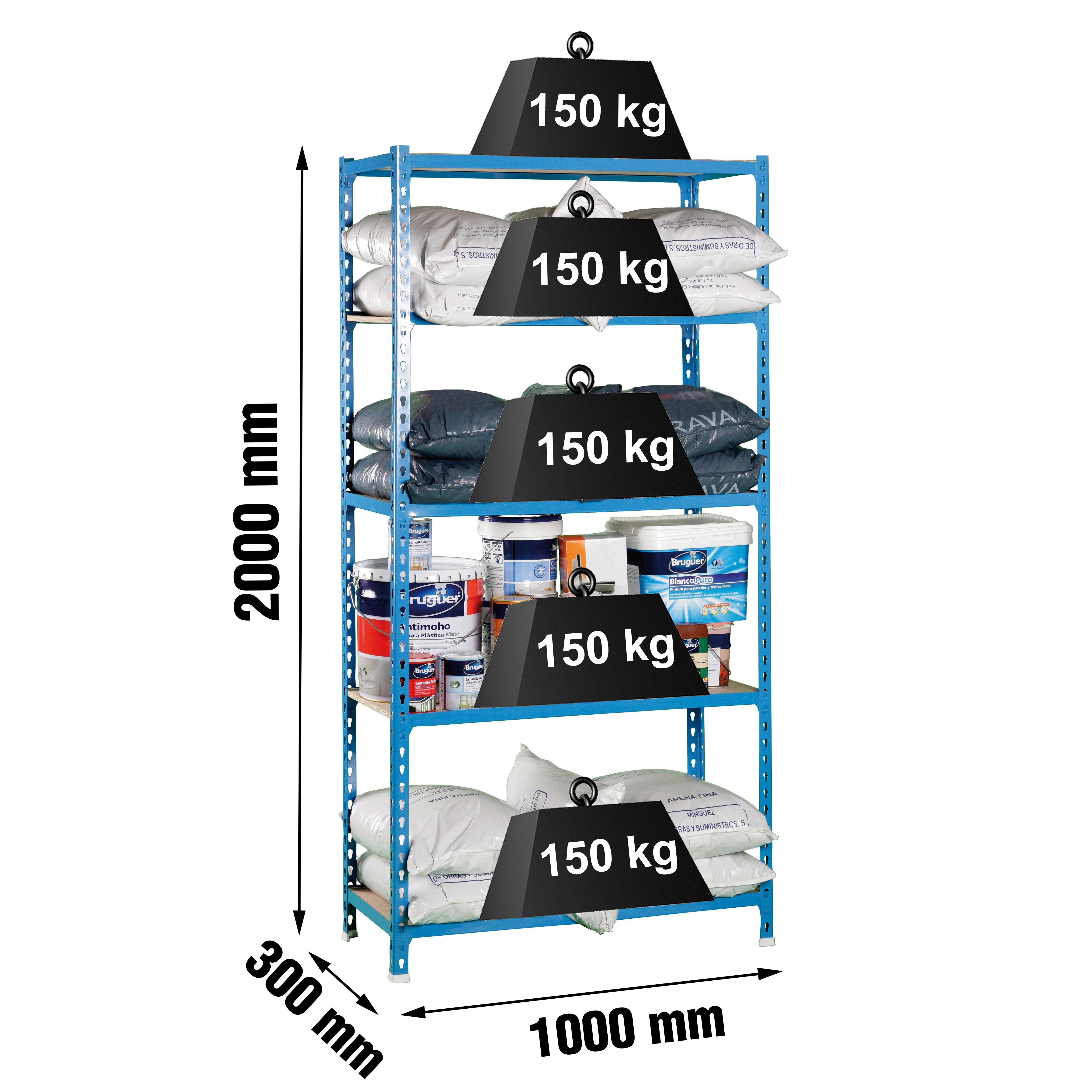 Estantería SIMONRACK SIMONRACK SimonrackMaderclick plus 5/300 azul/madera
