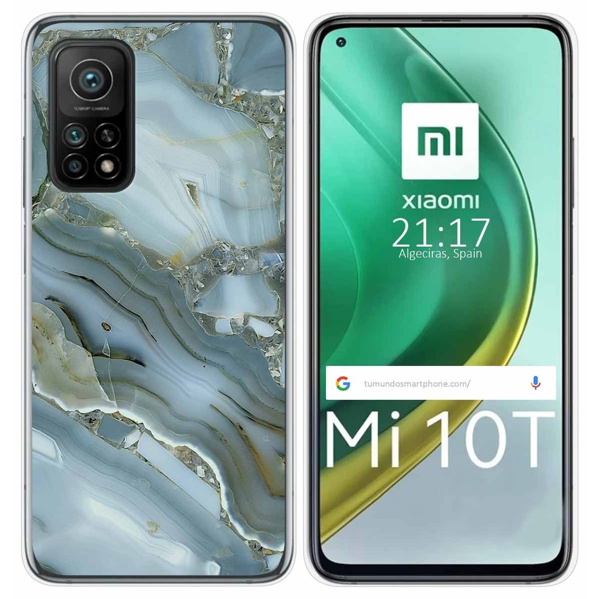 Tumundosmartphone Funda Gel Tpu para Xiaomi Mi 10T / 10T Pro diseño Mármol 09 Dibujos