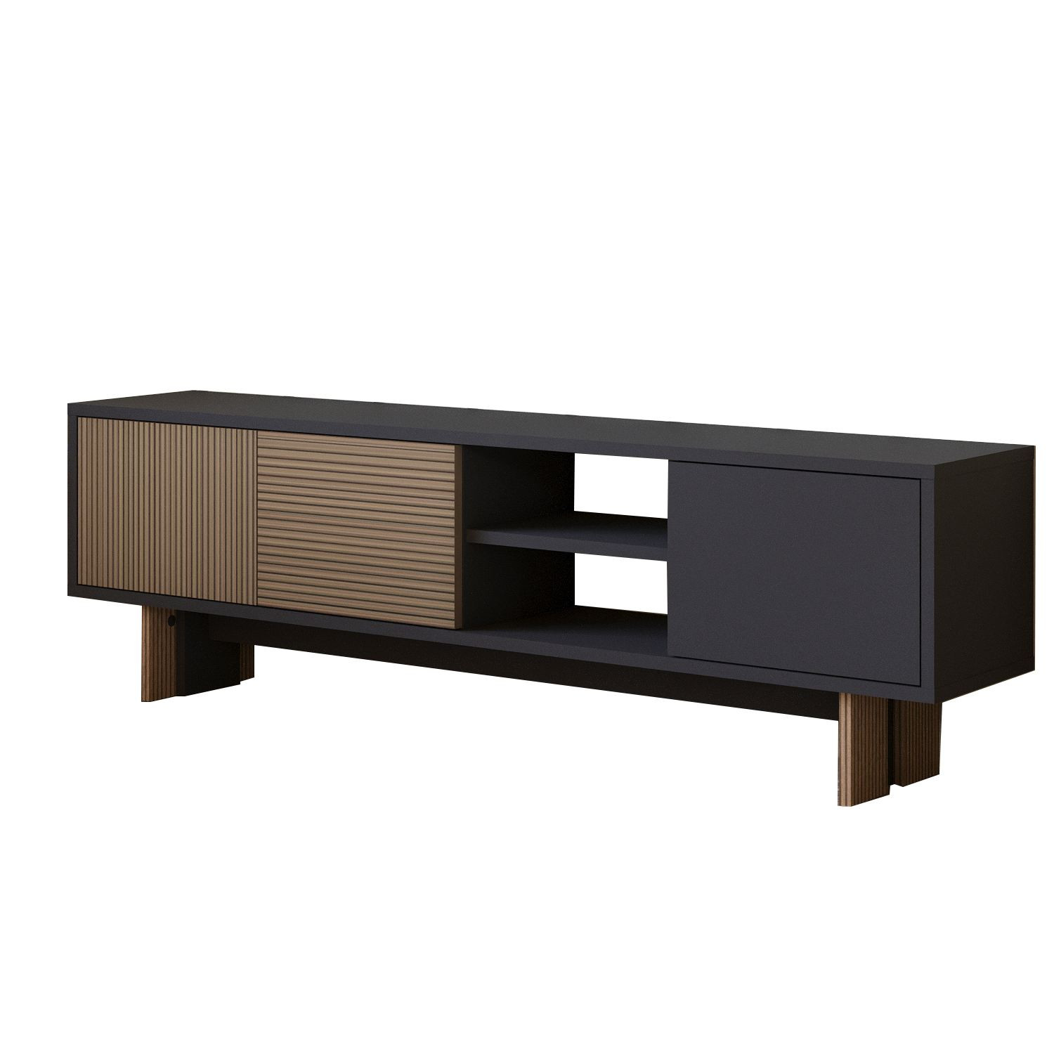 Habitat y Jardin - Soporte de TV de madera "Ravello" - 150 x 30 x 45 cm - Marrón