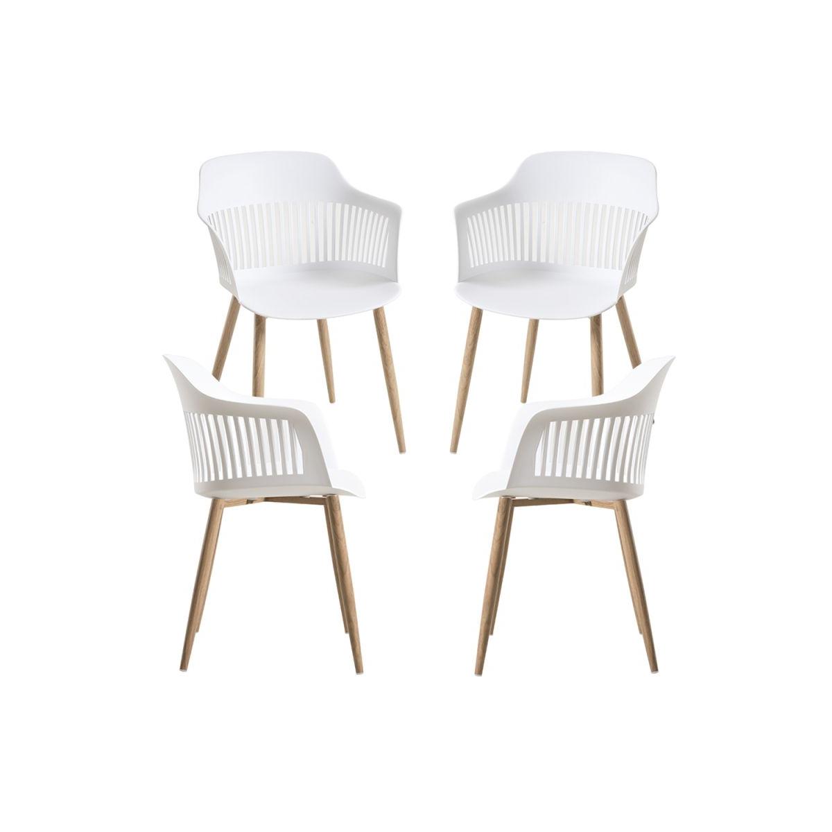 Regalos Miguel - Packs Sillas Comedor - Pack 4 Sillas Lisy - Blanco