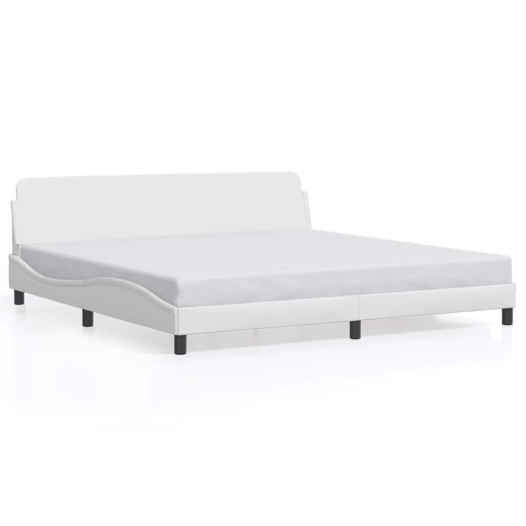 vidaXL Estructura de cama Dover cuero sintético blanco 200x200cm