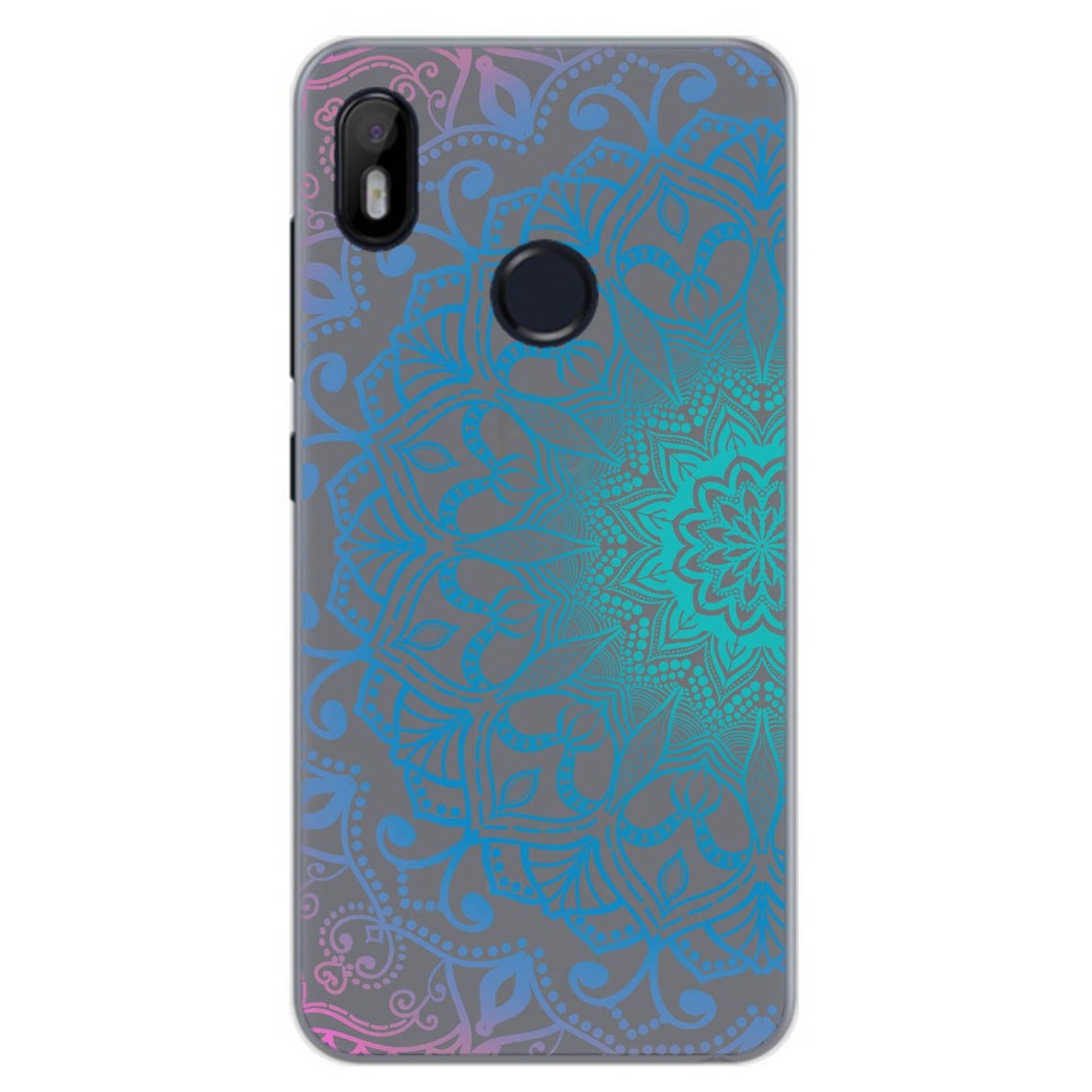 Tumundosmartphone Funda Gel Transparente para Huawei P Smart Diseño Mandala Dibujos