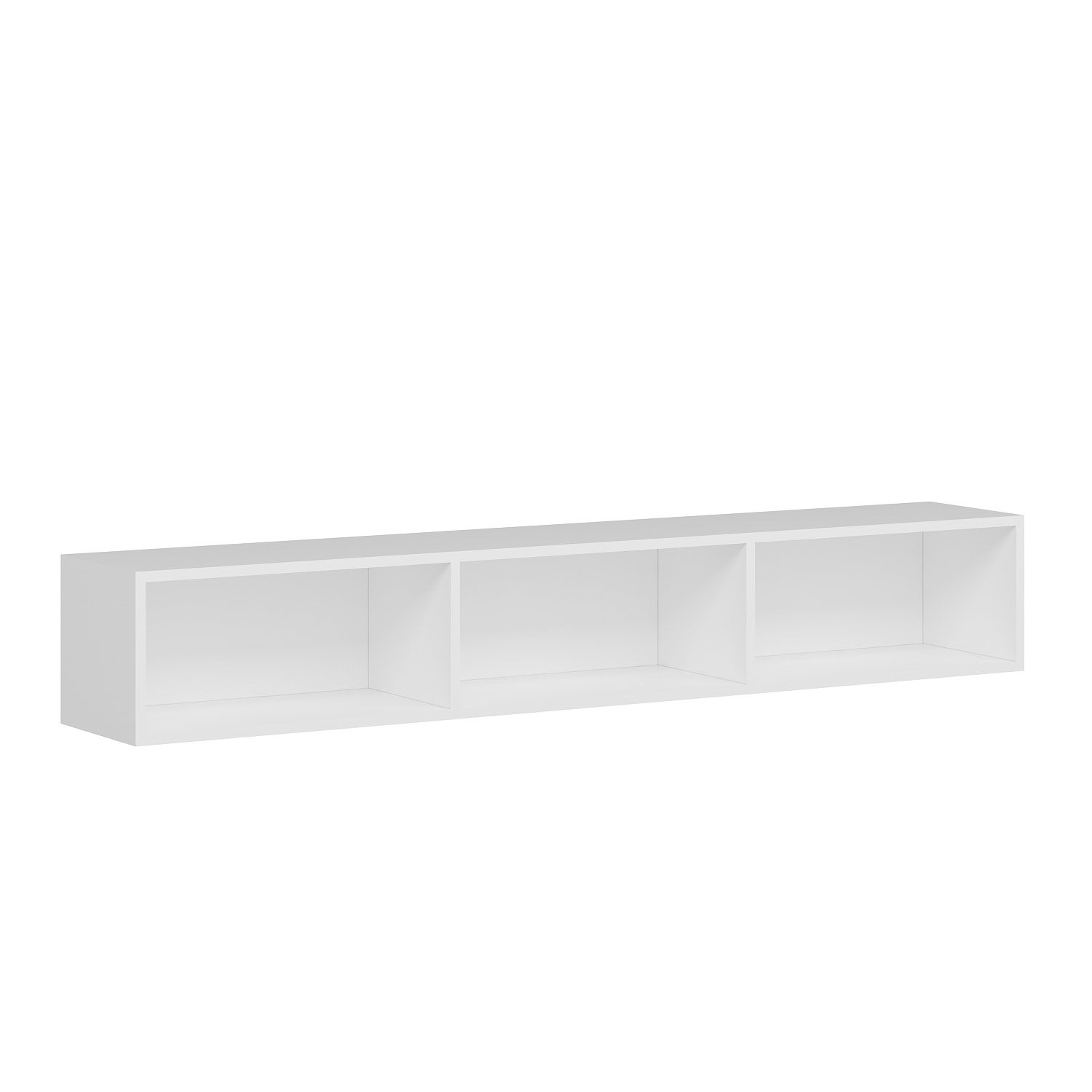 Habitat y Jardin - Mueble TV suspendido de madera "Rigel" - 180 x 32 x 30 cm - Blanco