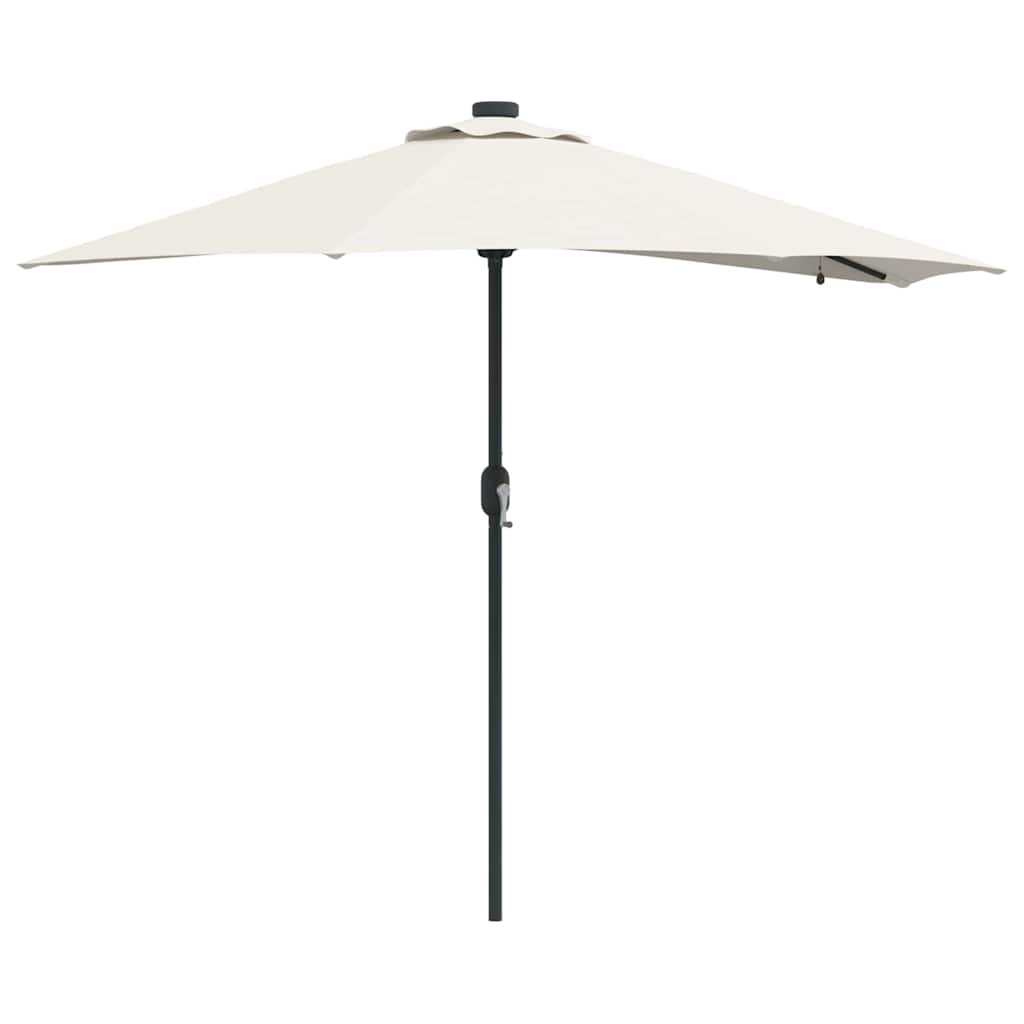vidaXL Sombrilla de jardín Arena 294 x 150 x 223 cm Poliéster y Acero