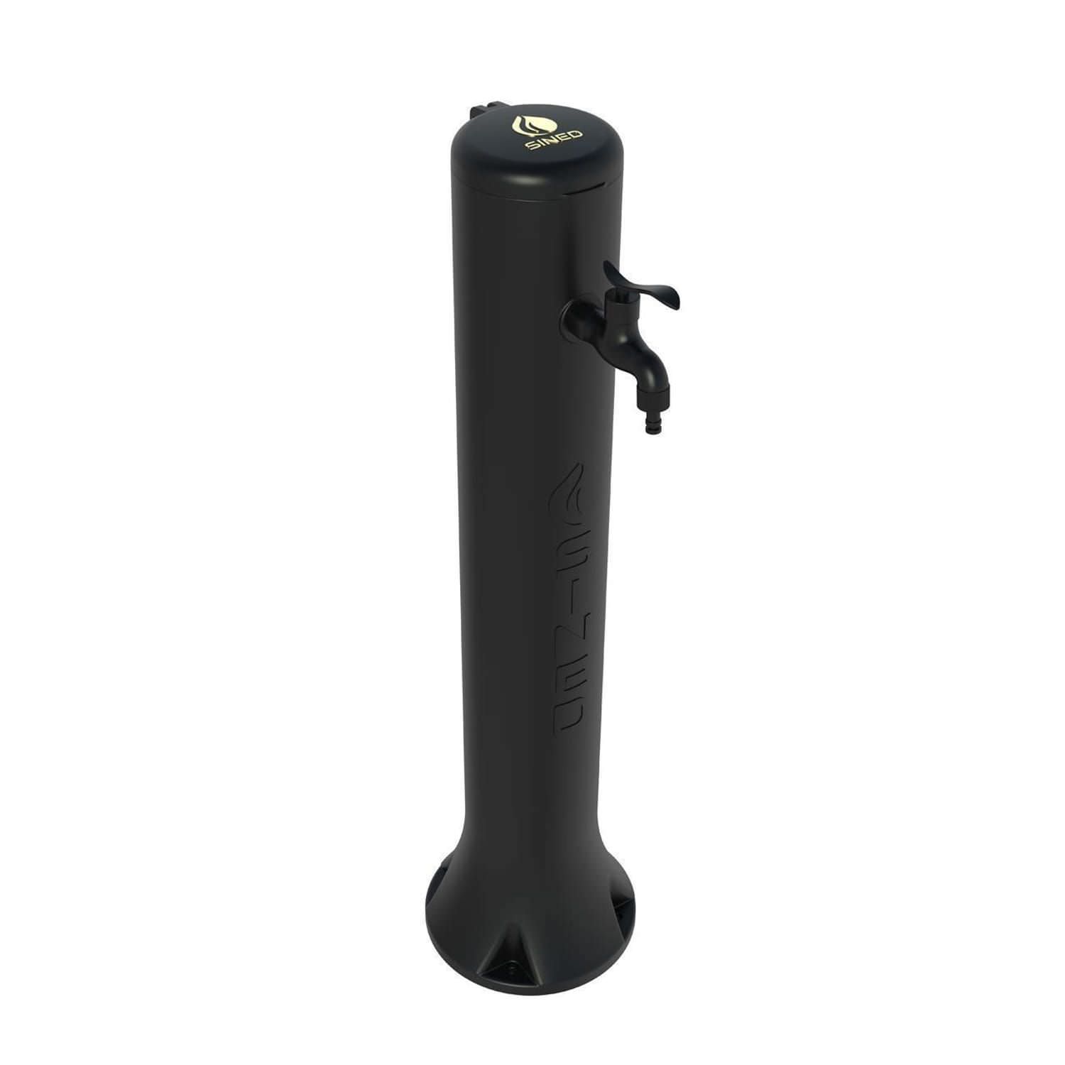Fuente De Jardín Sined Tritone En Hdpe Con Disposición Para Enchufes Rápidos Negra Altura 100 Cm Fabricada En Hdpe