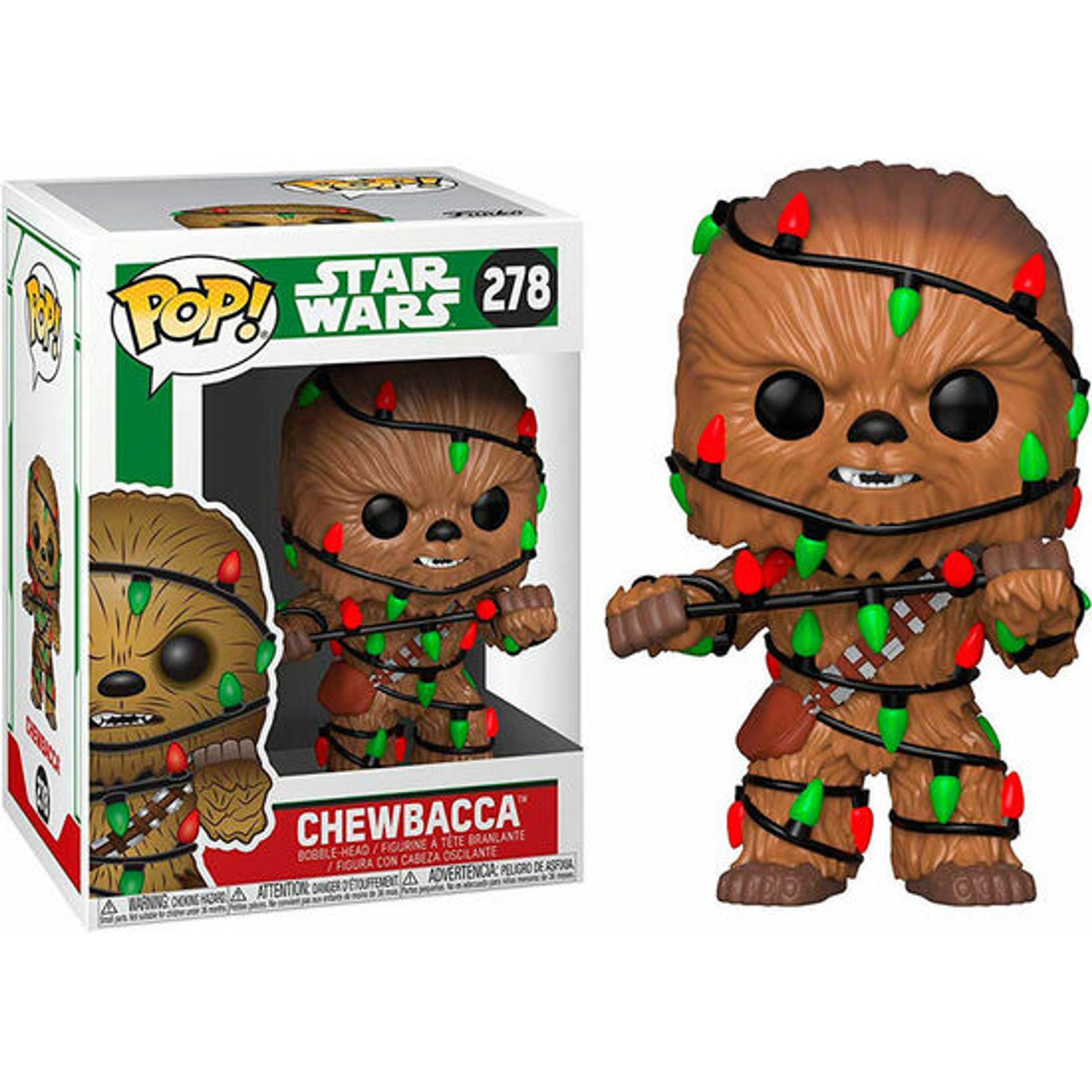 Funko - Figura Pop Star Wars Holiday Chewie With Lights - Funko Pop Coleccionable De Edición Limitada - Funko Pop Diseño Detallado Y Realista - Funko Pop Ideal Para Regalo - Funko Pop Gran Variedad De Personajes