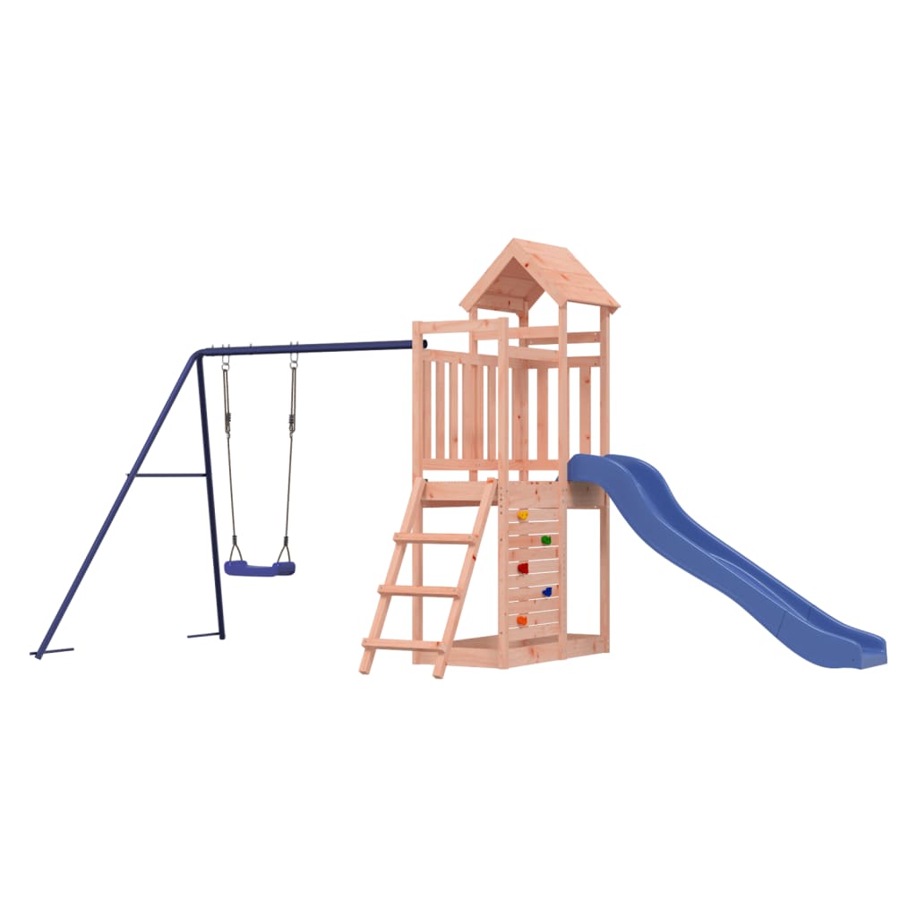 vidaXL Parque infantil de exterior Casa de Juegos Niño Material Madera maciza de pino impregnada, Madera de pino maciza, Madera maciza douglas