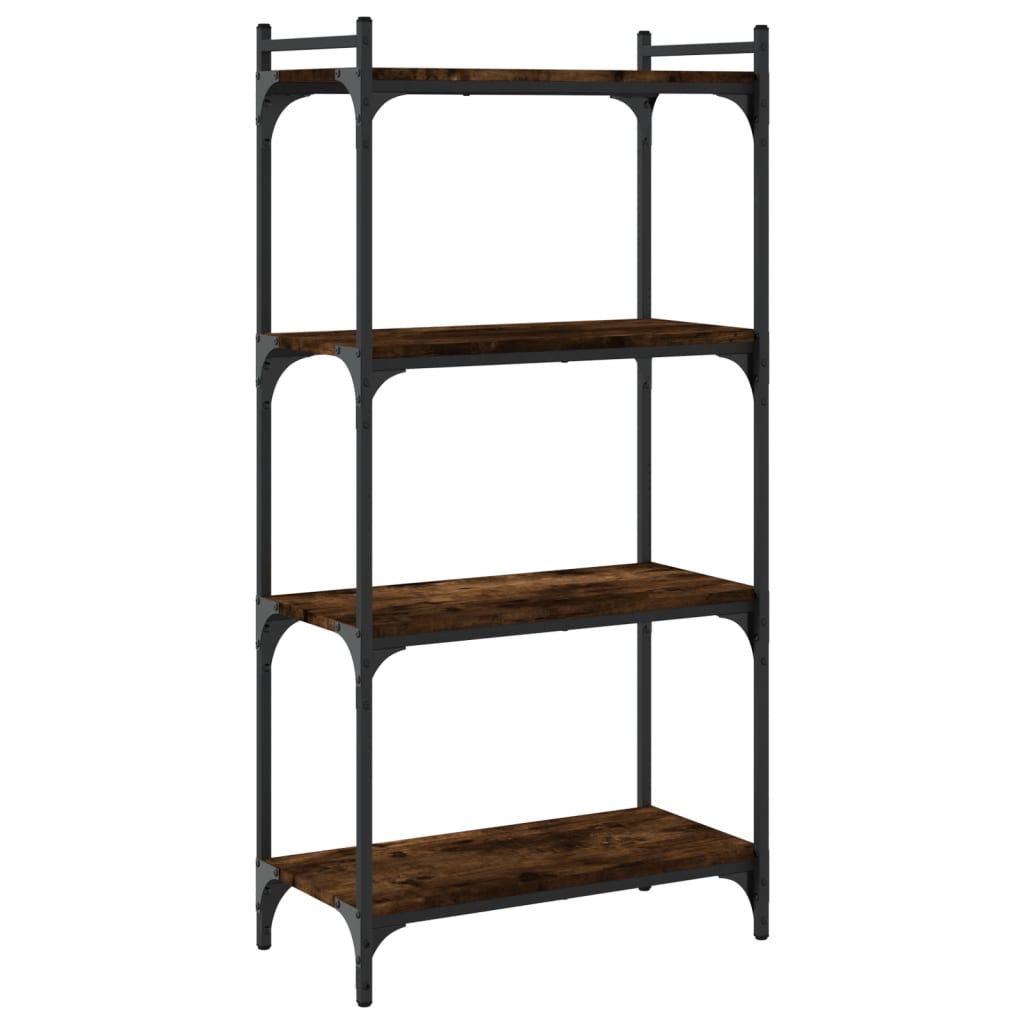 Vidaxl Librería de 4 Estantes de Madera de Ingeniería 60x30x120 Cm - Negro